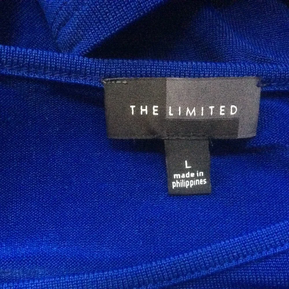 Express Royal Blue Asymmetrical Liquid Travel Top Size Large - Picture 2 of 6